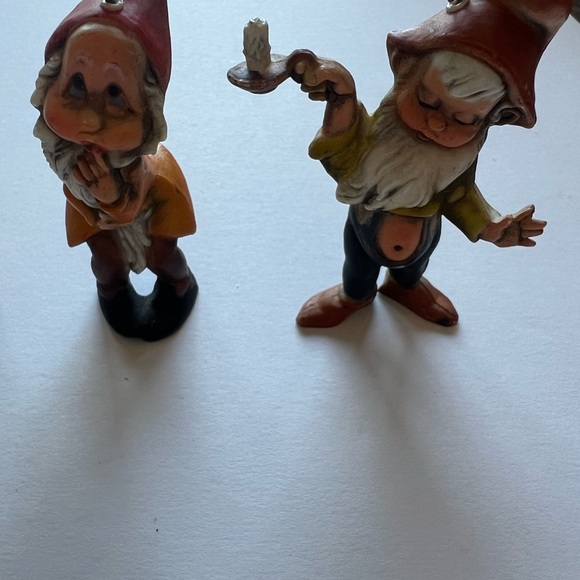 Set Of 4 Vintage Gnome Elf Dwarf Christmas Holiday Ornaments Macau Hong Kong - Picture 3 of 5